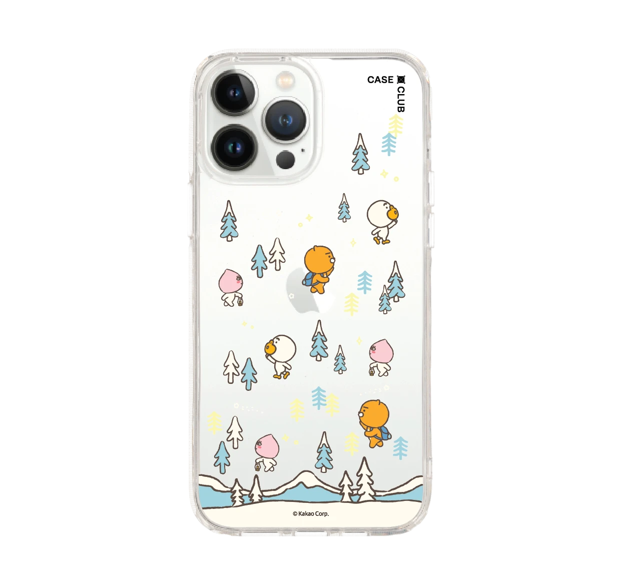 iphone 12/ 13 pro max clear case kakao winter sticker